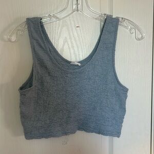 light blue cropped tank